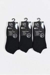 Κοντές Αθλητικές κάλτσες SOKSET 3 Pack Black