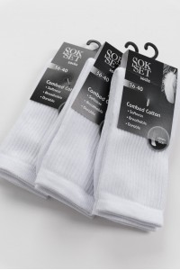Αθλητικές κάλτσες SOKSET 3 Pack White Αθλητικές κάλτσες SOKSET 3 Pack White