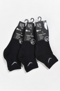 Ημίκοντες Αθλητικές κάλτσες SOKSET 3 Pack Μαύρο Ημίκοντες Αθλητικές κάλτσες SOKSET 3 Pack Μαύρο