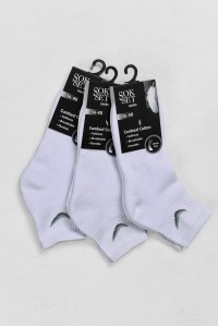Ημίκοντες Αθλητικές κάλτσες SOKSET 3 Pack Λευκό