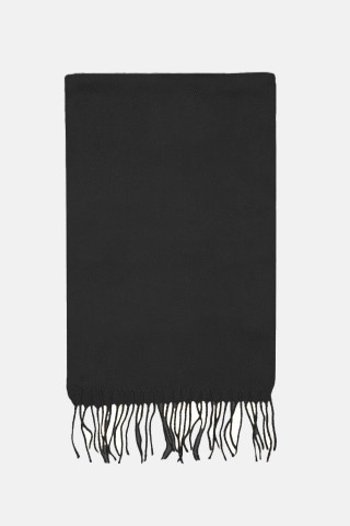 Κασκόλ Fleece STAMION με κρόσσια Μαύρο 114263Α