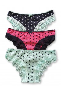 Σλιπ με δαντέλα - LOVER (3 PACK) Σλιπ με δαντέλα - LOVER (3 PACK)
