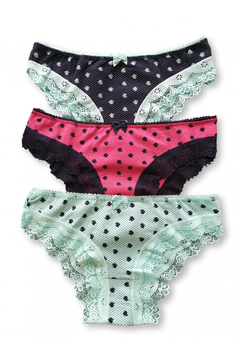 Σλιπ με δαντέλα - LOVER (3 PACK) Σλιπ με δαντέλα - LOVER (3 PACK)