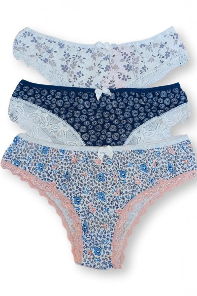 Γυναικεία Εσώρουχα με δαντέλα 3-Pack - Multicolor - Προσφορά No2
