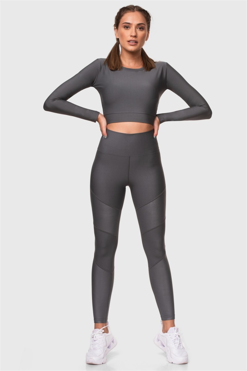 Αθλητικό κολάν Superstacy Sport Tights Grey Αθλητικό κολάν Superstacy Sport Tights Grey