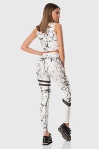 Αθλητικό κολάν Superstacy White Marble PUSH UP FIT Αθλητικό κολάν Superstacy White Marble PUSH UP FIT