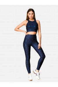 Ψηλόμεσο Αθλητικό κολάν Superstacy Splash Blue Ψηλόμεσο Αθλητικό κολάν Superstacy Splash Blue