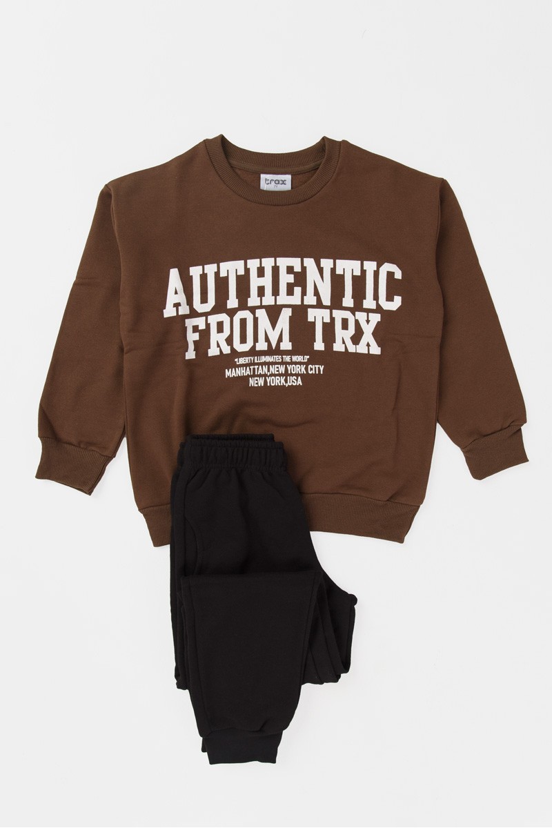 Εφηβική φόρμα TRAX Authentic 42816 Καφέ Εφηβική φόρμα TRAX Authentic 42816 Καφέ