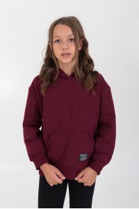 Εφηβική μπλούζα φούτερ TRAX 44861 Μπορντό
