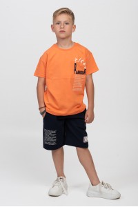 Παιδικά ρούχα καλοκαιρινά TRAX αγόρι 45339 Πορτοκαλί