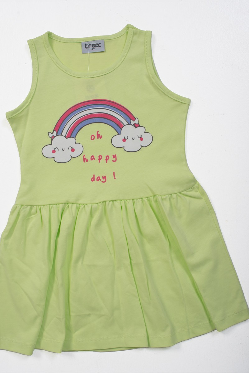 Παιδικό φόρεμα TRAX Rainbow 45240 Λαχανί