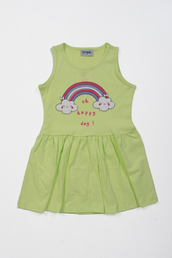 Παιδικό φόρεμα TRAX Rainbow 45240 Λαχανί