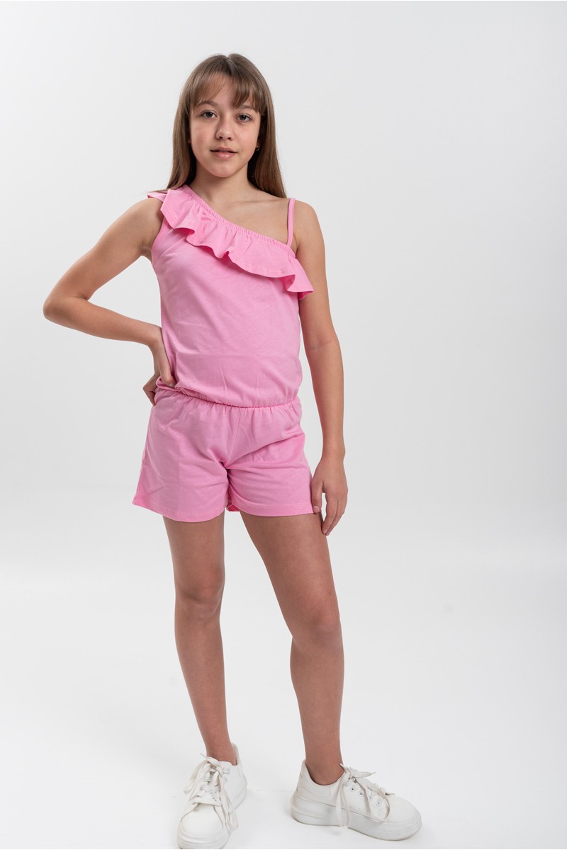 Καλοκαιρινή ολόσωμη φόρμα TRAX κορίτσι 45169 Ροζ