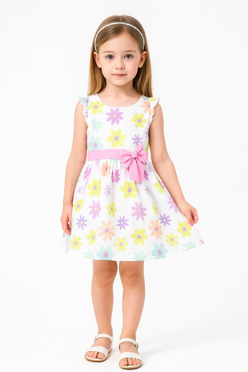 Παιδικό φόρεμα TRAX 47251 ΛΕΥΚΟ