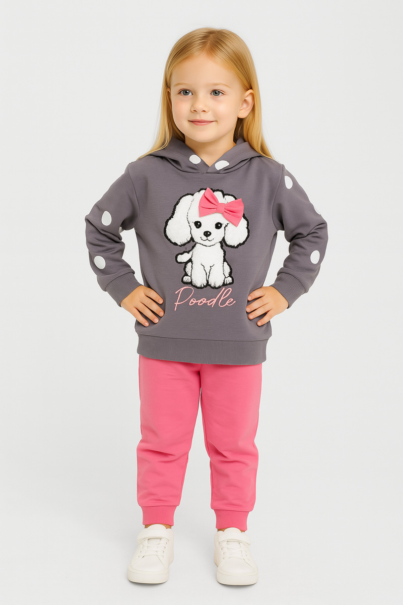 Παιδικό σετ Φόρμα για κορίτσι TRAX 48734 ΓΚΡΙ