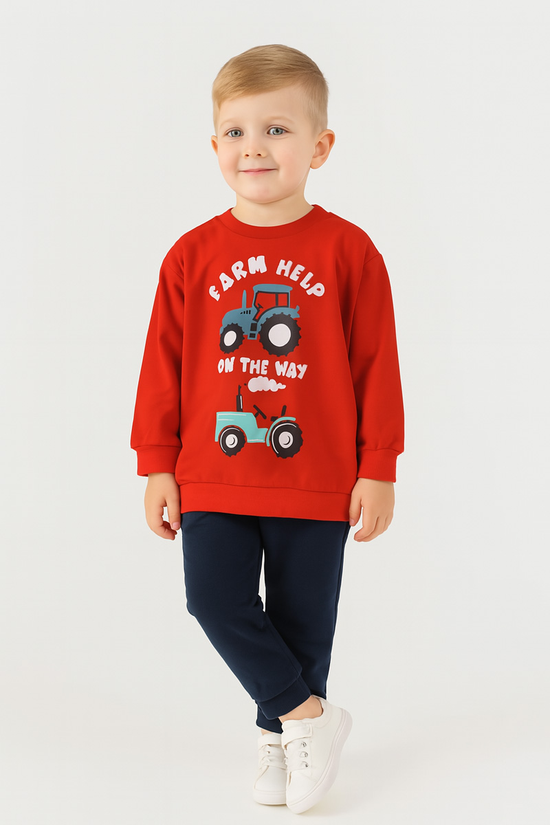 Φθινοπωρινή Φόρμα σετ TRAX αγόρι 48904 ΚΟΚΚΙΝΟ