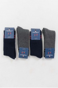 Αθλητικές Κάλτσες TRENDY 4 Pack MULTICOLOR GREY BLUE Αθλητικές Κάλτσες TRENDY 4 Pack MULTICOLOR GREY BLUE