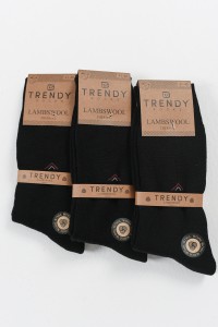 Ισοθερμικές Κάλτσες TRENDY SOCKS 3 Pack LAMBSWOOL ΜΑΥΡΟ