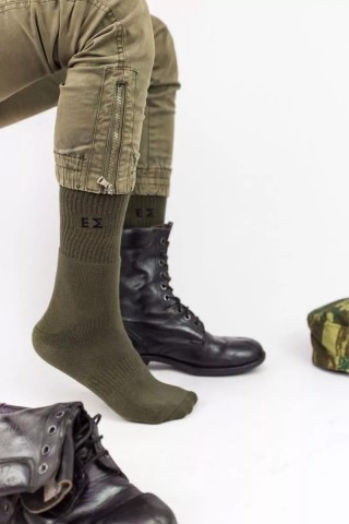 ΚΑΛΤΣΕΣ ΣΤΡΑΤΟΥ TRENDY SOCKS ARMY ONE SIZE ΧΑΚΙ