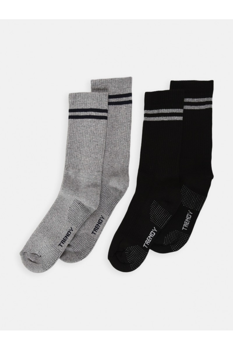 Αθλητικές κάλτσες TRENDY 2 Pack Grey and Black