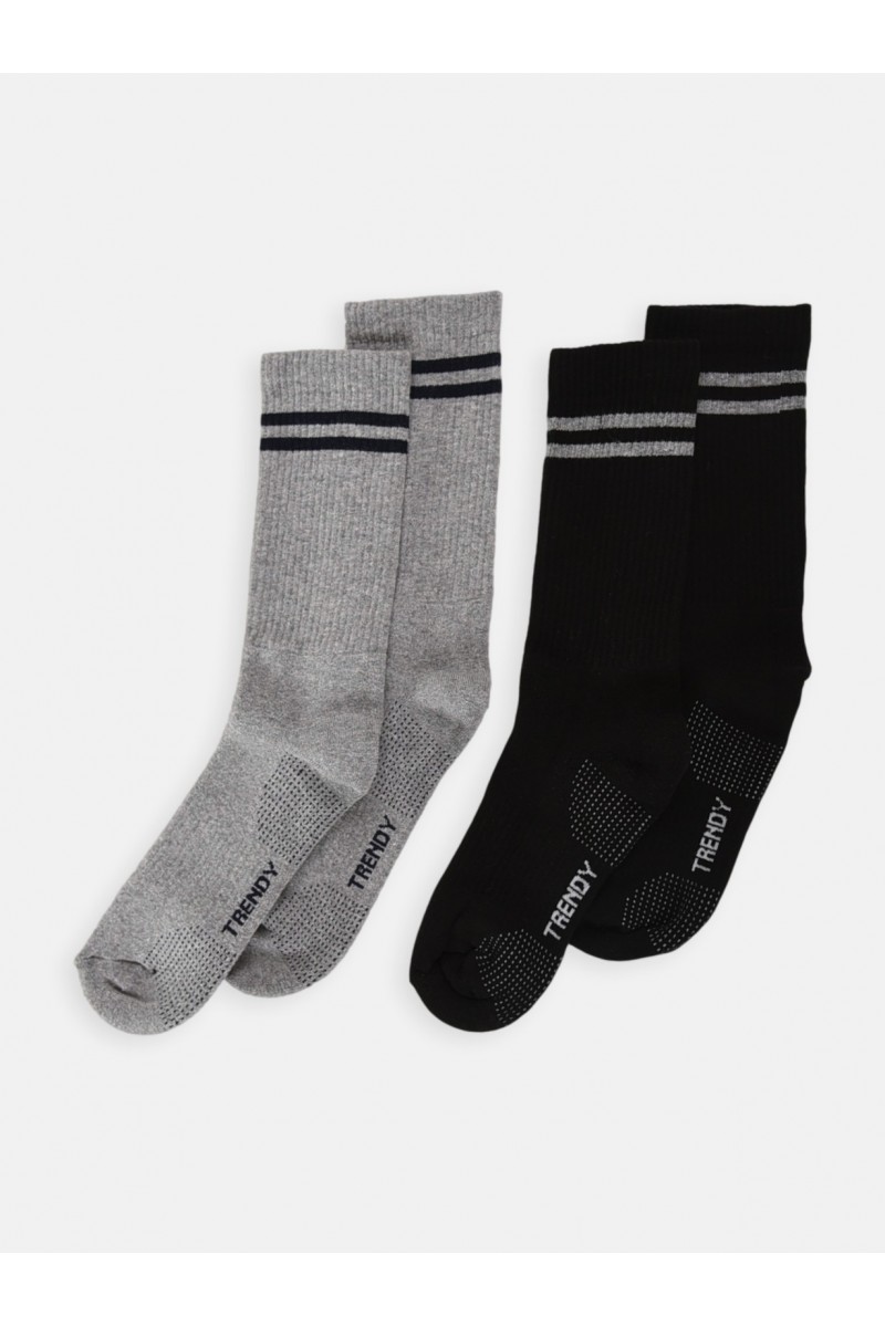 Αθλητικές κάλτσες TRENDY 2 Pack Grey and Black Αθλητικές κάλτσες TRENDY 2 Pack Grey and Black