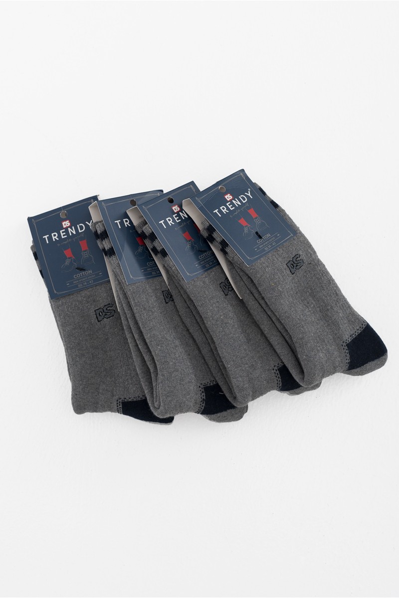 Αθλητικές Κάλτσες TRENDY 4 Pack MULTICOLOR GREY BLACK 103 Αθλητικές Κάλτσες TRENDY 4 Pack MULTICOLOR GREY BLACK 103