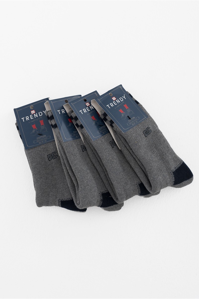 Αθλητικές Κάλτσες TRENDY 4 Pack MULTICOLOR GREY BLACK 103