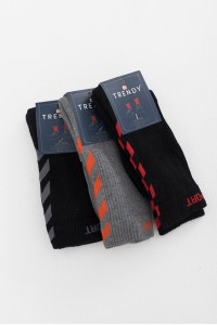 Αθλητικές Κάλτσες TRENDY 3 Pack MULTICOLOR GREY BLUE Αθλητικές Κάλτσες TRENDY 3 Pack MULTICOLOR GREY BLUE