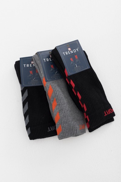 Αθλητικές Κάλτσες TRENDY 3 Pack MULTICOLOR GREY BLUE