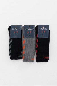 Αθλητικές Κάλτσες TRENDY 3 Pack MULTICOLOR GREY BLUE Αθλητικές Κάλτσες TRENDY 3 Pack MULTICOLOR GREY BLUE