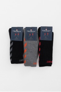 Αθλητικές Κάλτσες TRENDY 3 Pack MULTICOLOR GREY BLUE