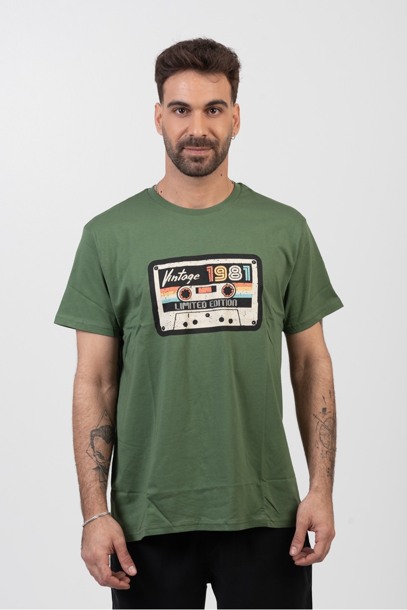 Ανδρικό T-Shirt TRAX Vintage 45505 ΧΑΚΙ Ανδρικό T-Shirt TRAX Vintage 45505 ΧΑΚΙ