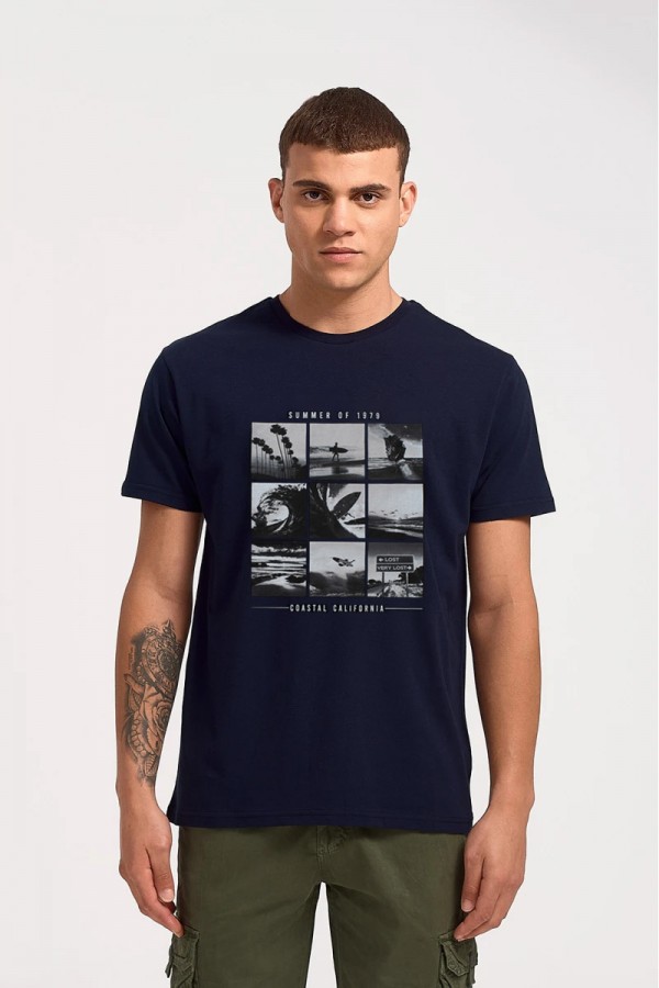 Ανδρικό T-Shirt TRAX Surfing 45506 NAVY