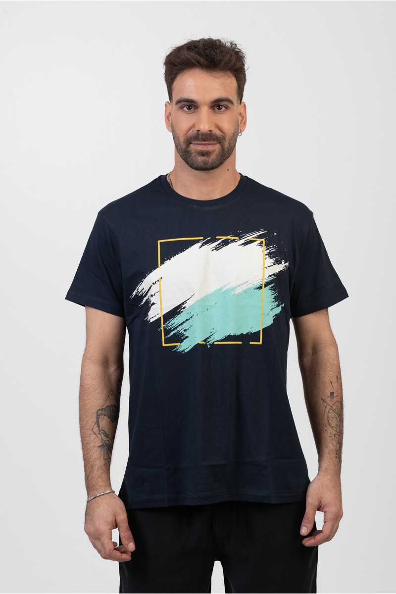 Ανδρικό T-Shirt TRAX COLORS NAVY 45507