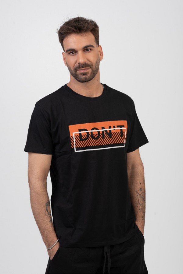 Ανδρικό T-Shirt TRAX DONT ΜΑΥΡΟ 45512