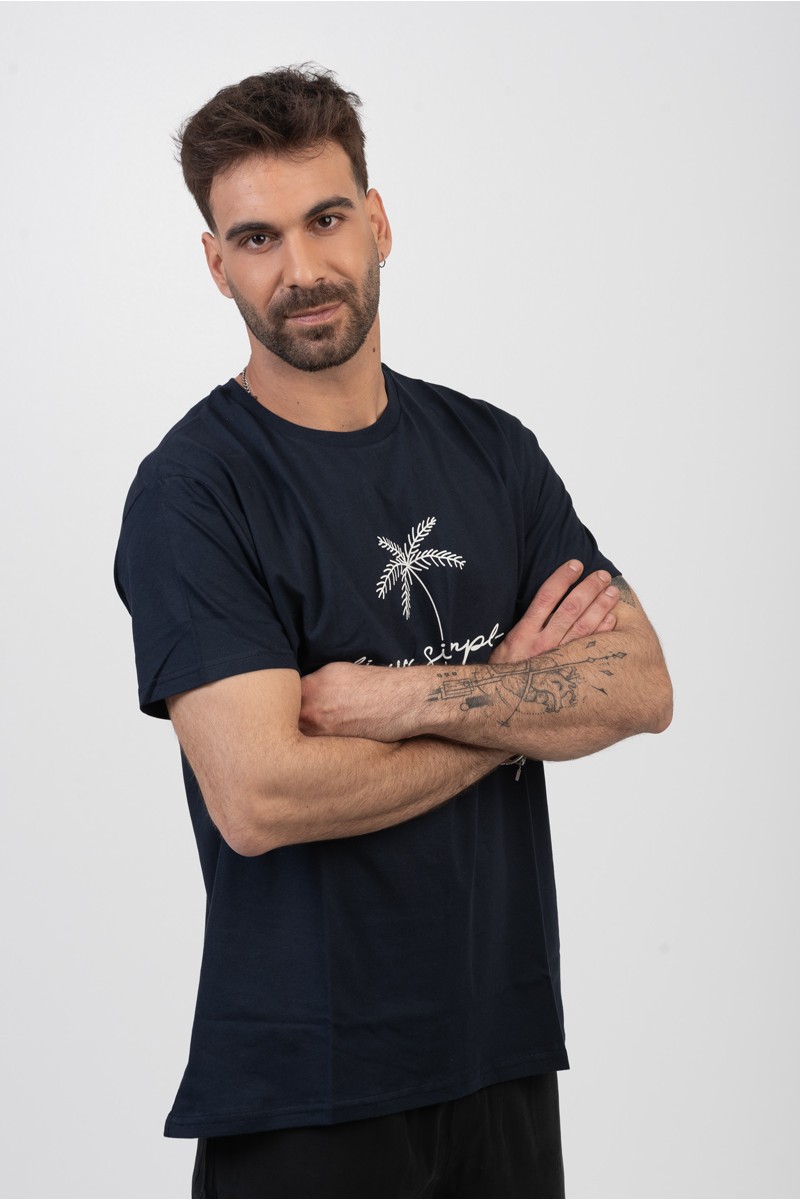 Ανδρικό T-Shirt TRAX PALM TREE NAVY 45513