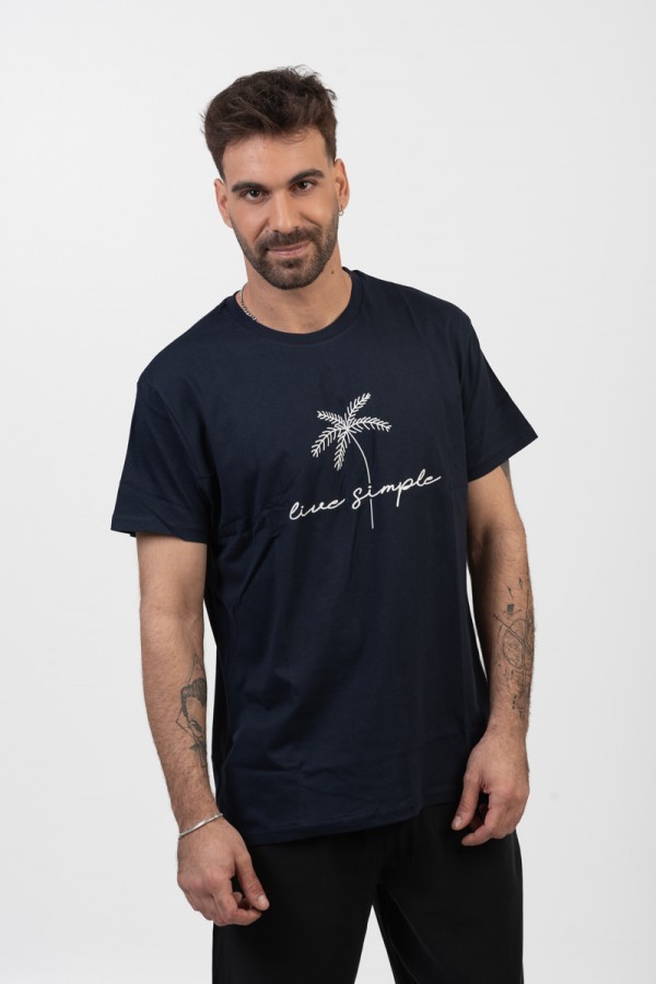 Ανδρικό T-Shirt TRAX PALM TREE NAVY 45513
