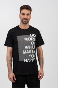 Ανδρικό T-Shirt TRAX DO MORE 45514 ΜΑΥΡΟ