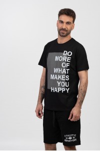 Ανδρικό T-Shirt TRAX DO MORE 45514 ΜΑΥΡΟ