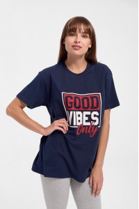 Unisex T Shirt TRX Good Vibes Navy