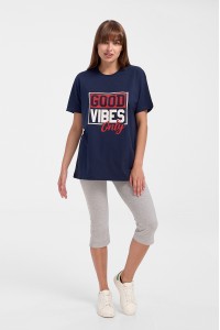 Unisex T Shirt TRX Good Vibes Navy