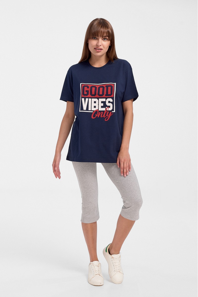 Unisex T Shirt TRX Good Vibes Navy