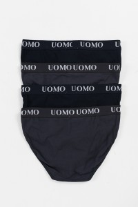 Ανδρικά Σλιπ UOMO 4 Pack Μπλε και Γκρι Ανδρικά Σλιπ UOMO 4 Pack Μπλε και Γκρι