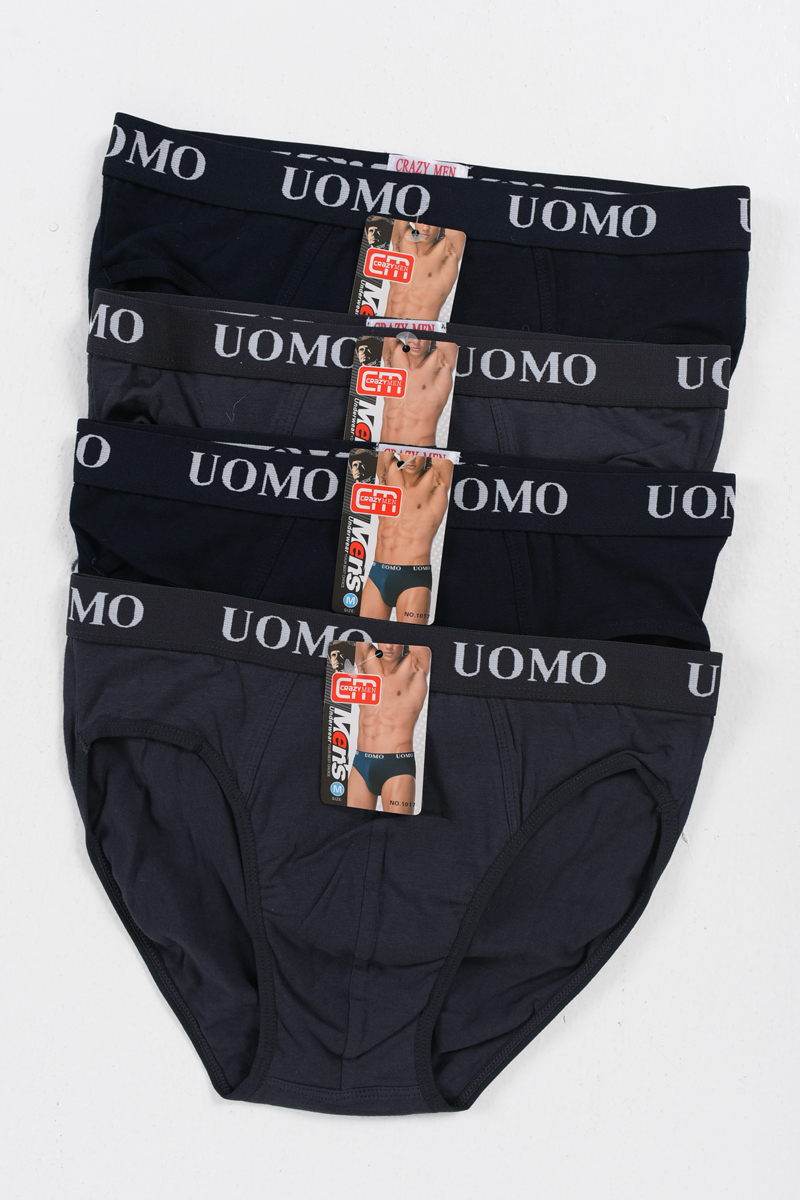 Ανδρικά Σλιπ UOMO 4 Pack Μπλε και Γκρι Ανδρικά Σλιπ UOMO 4 Pack Μπλε και Γκρι