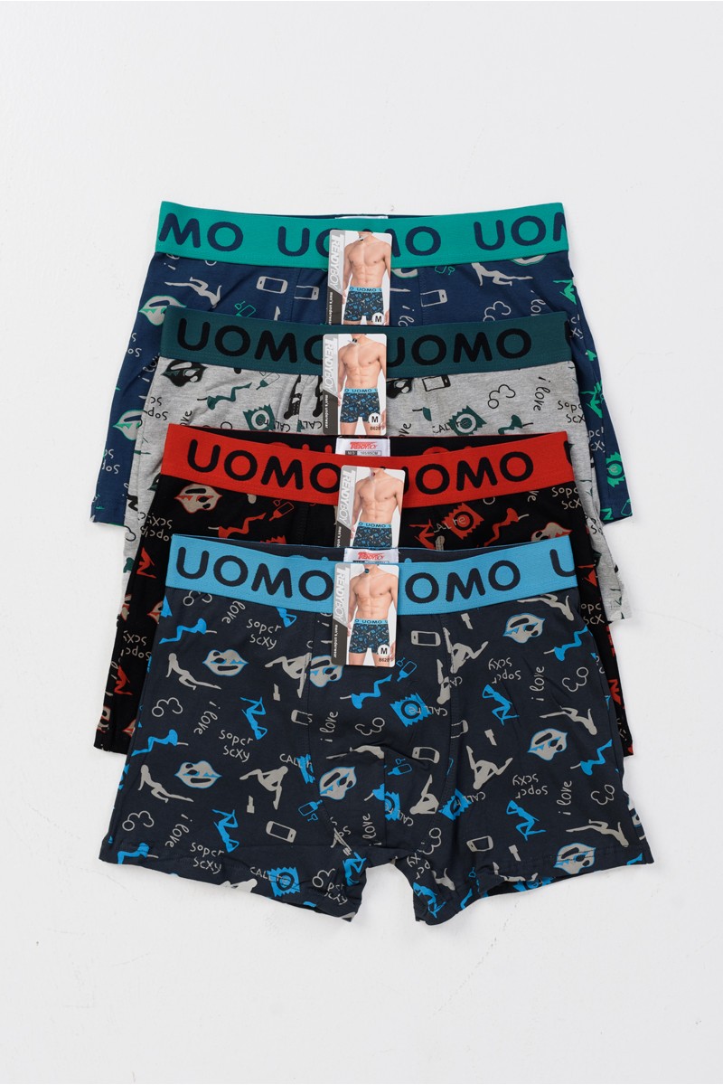Aνδρικά εσώρουχα Boxer UOMO 4 PACK B620 Aνδρικά εσώρουχα Boxer UOMO 4 PACK B620