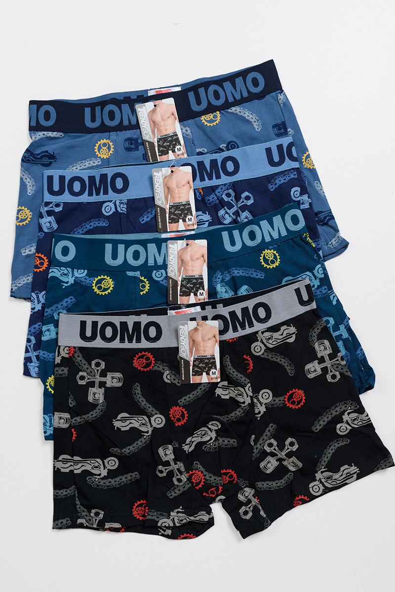 Aνδρικά εσώρουχα Boxer UOMO 4 PACK B716 Aνδρικά εσώρουχα Boxer UOMO 4 PACK B716