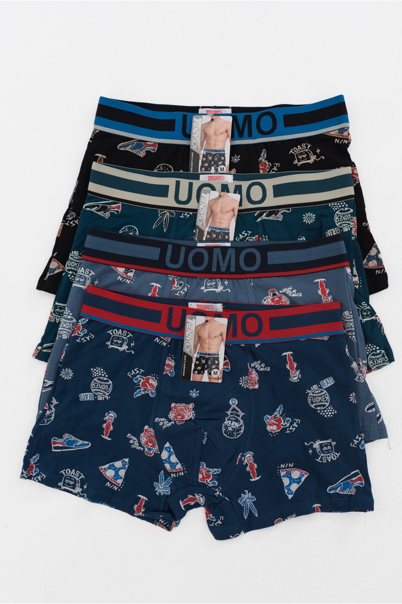 Aνδρικά εσώρουχα Boxer UOMO 4 PACK FY1935 Aνδρικά εσώρουχα Boxer UOMO 4 PACK FY1935