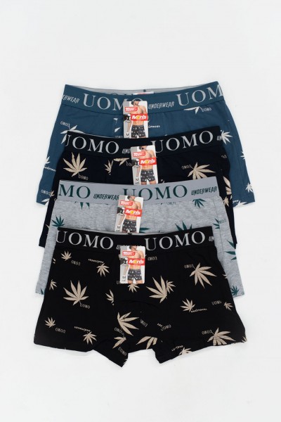  Aνδρικά Boxer UOMO Marijuana New (4 Pack)