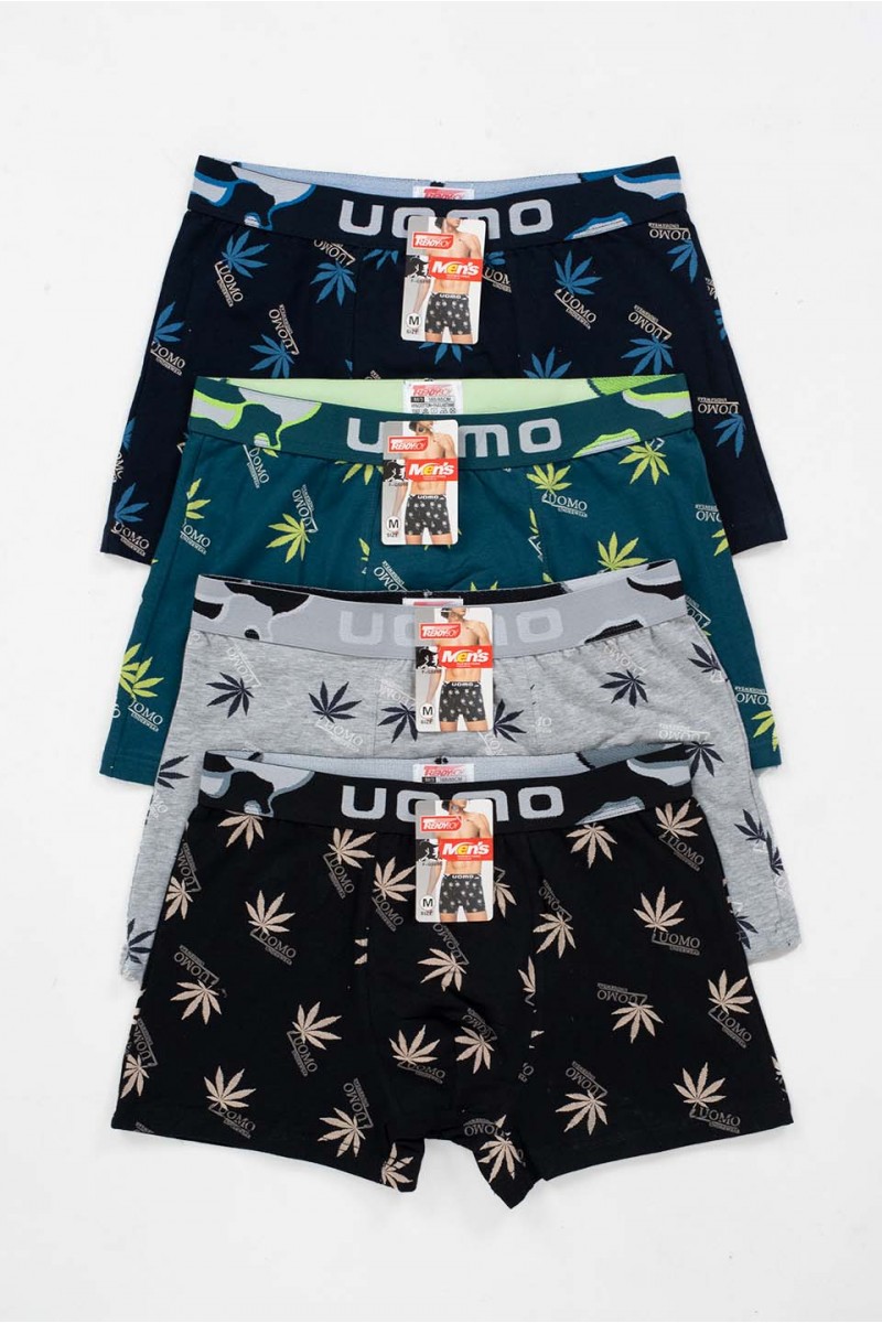 Aνδρικά Boxer UOMO Marijuana 4 Pack G5095 Aνδρικά Boxer UOMO Marijuana 4 Pack G5095