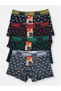 Ανδρικά Boxer Casual UOMO - FLAMINGO Multicolor (4 pack)